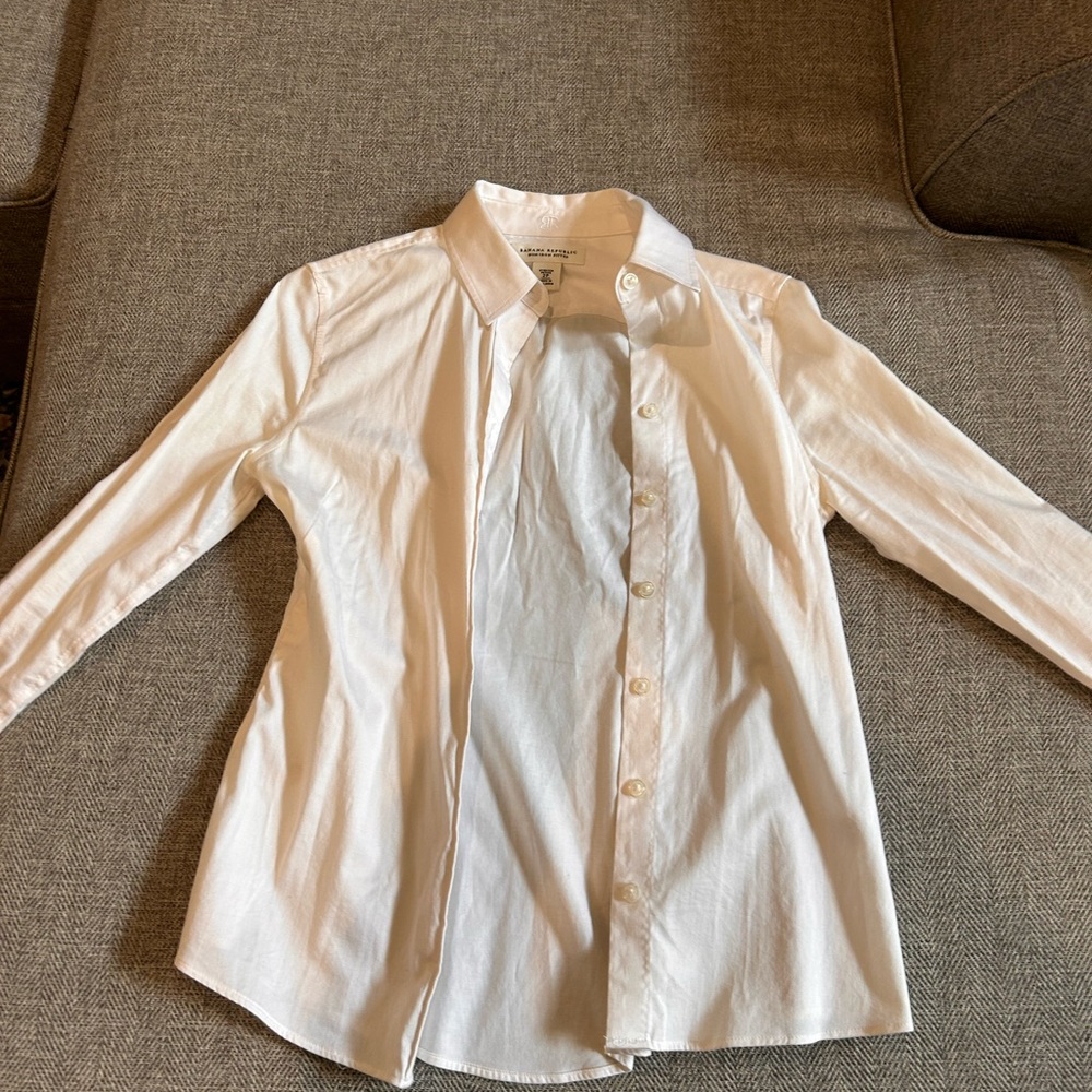 Banana Republic White Button Down Shirt